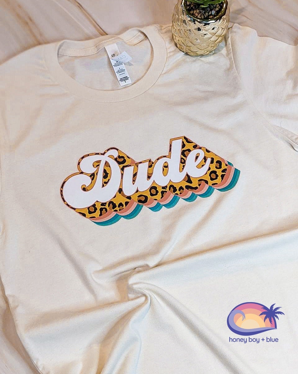 Retro Dude Cheetah Graphic Tee