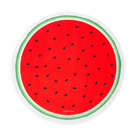 Round Beach Towel - Watermelon Pattern