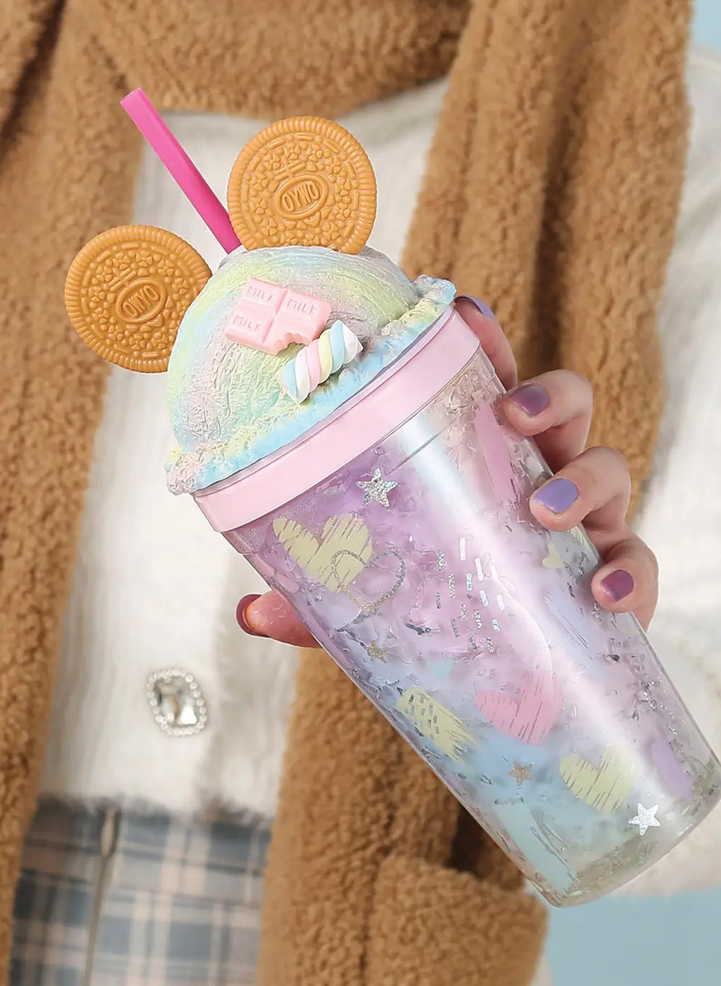 Cookie Mouse Ear Sweets Rainbow Tumbler - 14.5oz