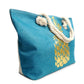Teal and Gold Pineapple Ladies Tote Bag