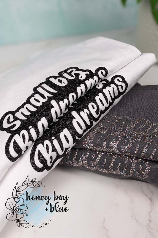 Small Biz Big Dreams T-shirt, Small Biz Tee, Entrepreneur T-shirt, Glitter T-shirt, 100% Cotton Unisex