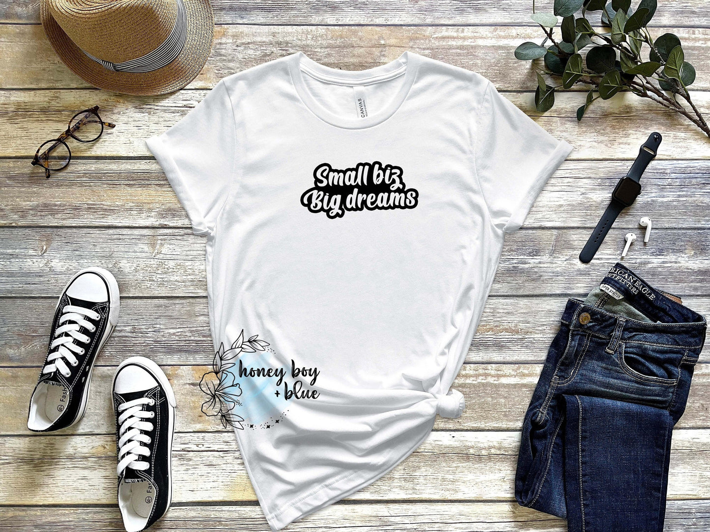 Small Biz Big Dreams T-shirt, Small Biz Tee, Entrepreneur T-shirt, Glitter T-shirt, 100% Cotton Unisex