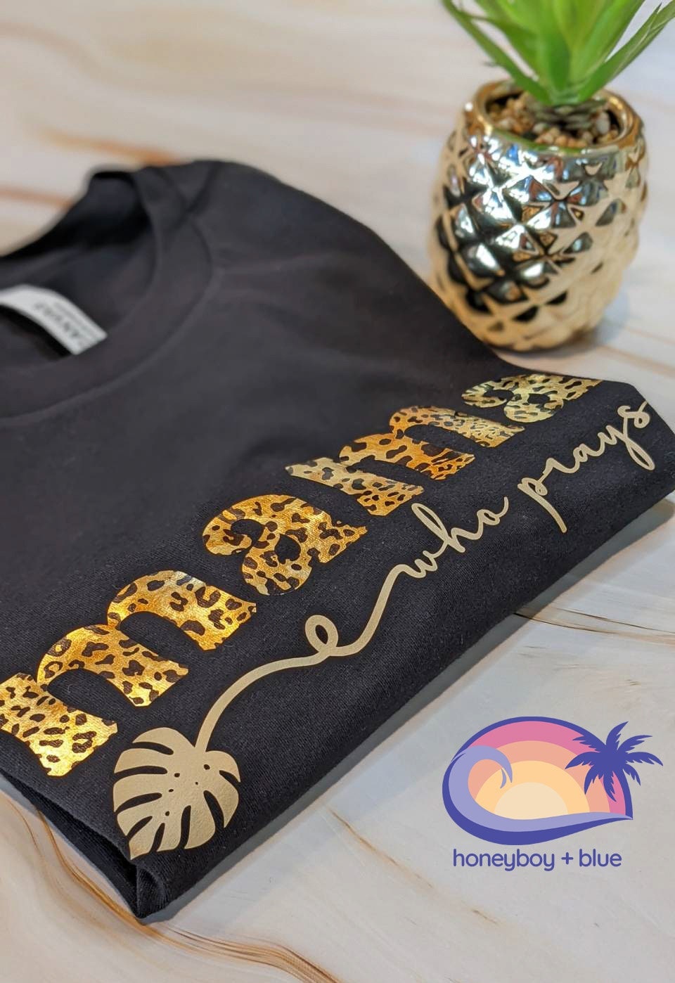 Mama who prays Cheetah Print Tee