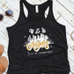 Los Angeles, City of Angels City of Champions Ladies Flowy gathered back Tank top in black. LA Rams, Dodgers, Lakers Champs Tank
