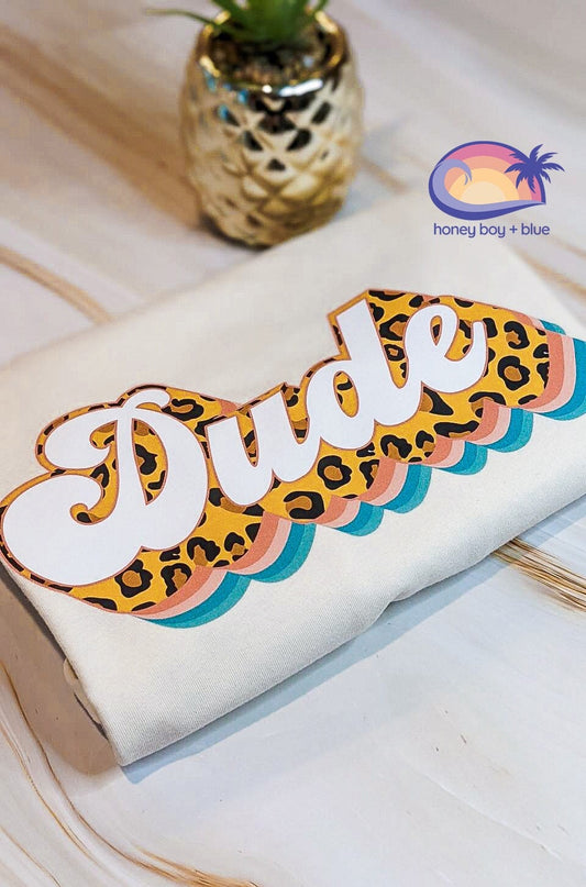 Retro Dude  Cheetah Graphic Tee